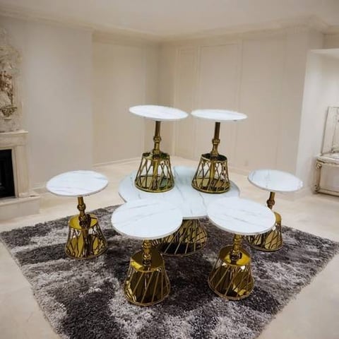 طقم طاولات شاي سيراميك 7 قطع