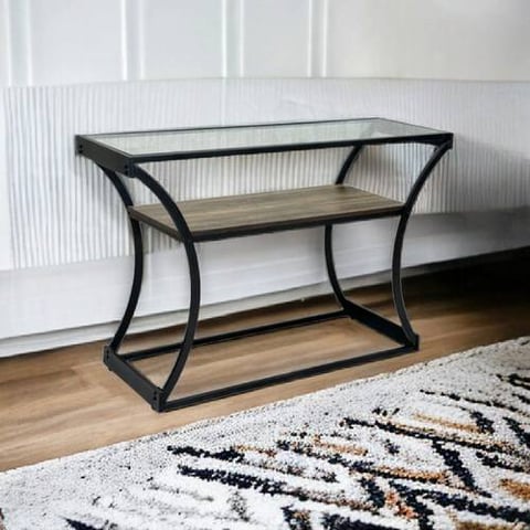   كونسول استقبال زجاج  خشب 120x85x40