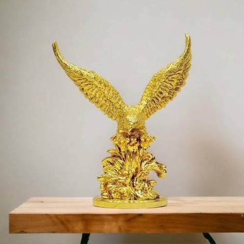 اكسسوار تحفه شكل صقر 62x49x16 سم - ذهبي