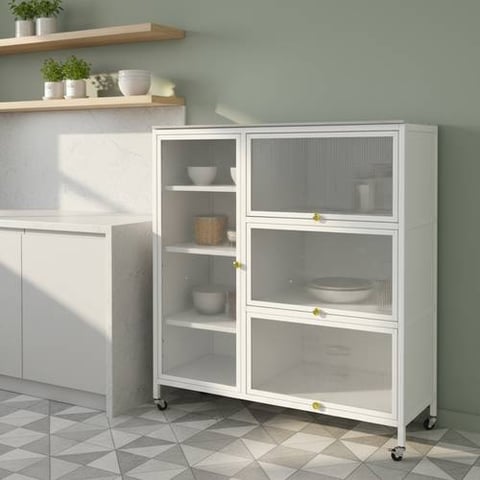 دولاب متعدد الاستخدام لون ابيض 100*38*115