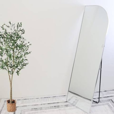 مرايا ستاند اطار فضي مقاس 50×165 سم