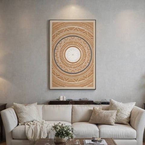 لوحة جدارية اطار اسود مقاس 120*80 سم