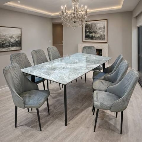 طاولة طعام سيراميك 8 كراسي مقاس 1,80/90 سم