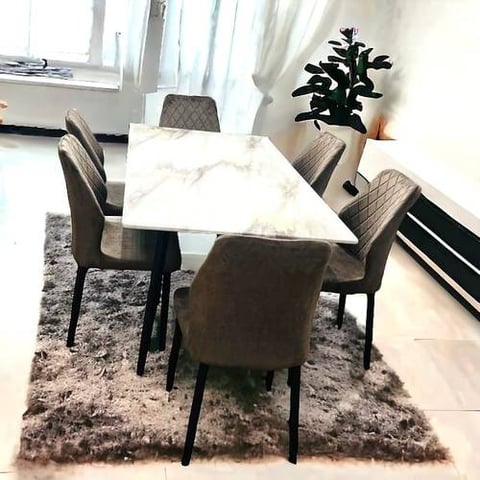 طاولة طعام  سيراميك 6 كراسي