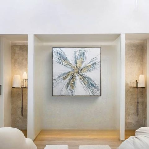 لوحه فنيه متعدده الالوان 100X100 سم