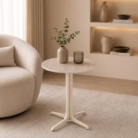 طاولة خدمة سيراميك دائري 45*45سم