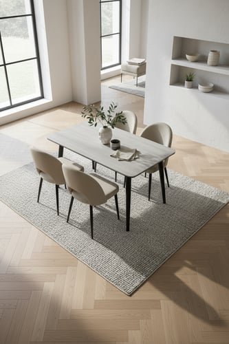 طاولة طعام مع 4 كراسي 130*80
