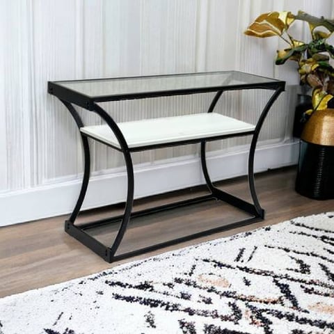 كونسول استقبال زجاج  خشب 120x85x40