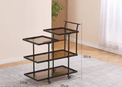عربية تقديم زجاج 4 دور 90 × 85 سم
