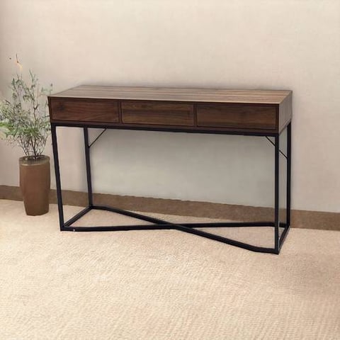 مدخل استقبال خشب بني 130x40x80
