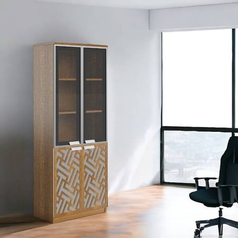  دولاب مكتبى خشبى بنى  40×80×200سم