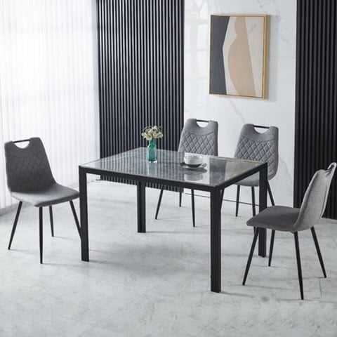 طاولة طعام سيراميك 4 كراسي 