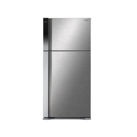 Hitachi Double door refrigerator, 19.4 feet, silver