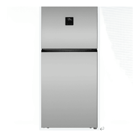 Sreen Two-door refrigerator, 21.41 feet, silver
