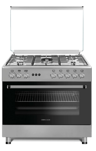 General Golden gas oven, 60*90 cm, 5 burners, steel, heavy hob