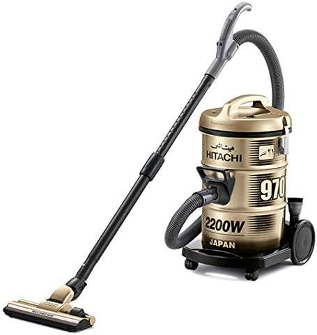 Hitachi drum vacuum cleaner,  21 liter, 2200 Watt, titanium