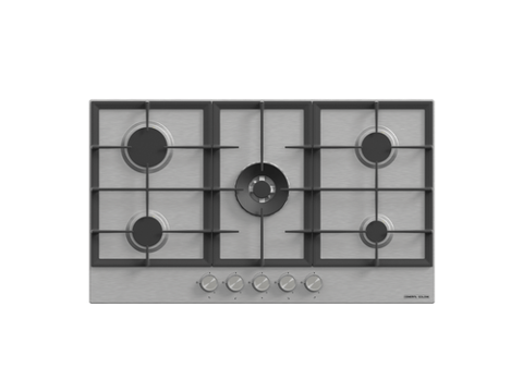 General Golden hob, 90*60 cm, 5 gas burners, steel, heavy duty
