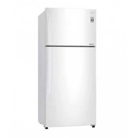 LG two-door refrigerator, 18 feet, white