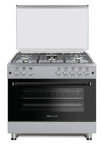 General Golden gas oven, 60*90 cm, 5 burners, matte steel