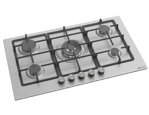 Hob, 60*90 cm, 5 burners, gas, steel, standard