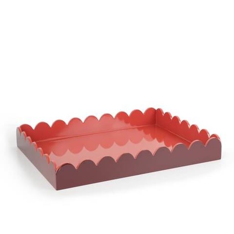  LACQUER TRAY WITH SCALLOPED EDGES BY DAREE HOME