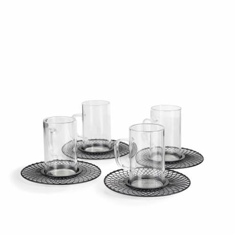 METAL NET TEA CUP WITH SAUCER BY DAREE HOME