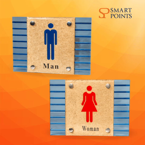 Guiding Board for Men/Women – Restroom Sign