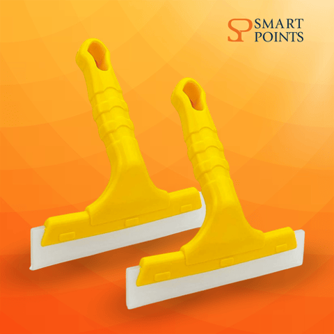Yellow Rubber Edge Squeegee with Handle – Vinyl & Sticker Application Tool