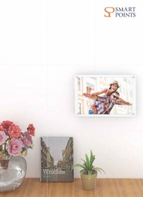 اطار صور يثبت على الحائط مقاس A4 مقاس 21 × 29.7 سم، لوحة مزدوجة من الاكريليك الشفاف/اطار شهادة