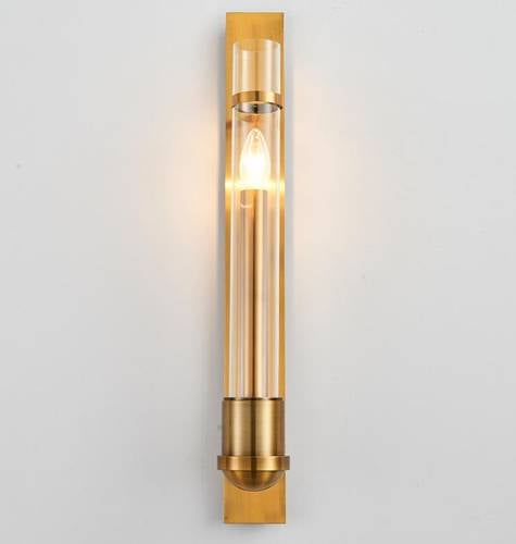 أنارة جداري مع قزاز اسطواني الذهب