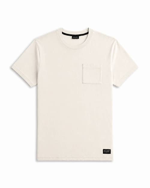 Oversized Cotton Hollister badge Crew T-Shirt - Off White