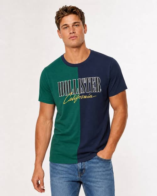 Hollister Graphic cotton Crew T-Shirt 