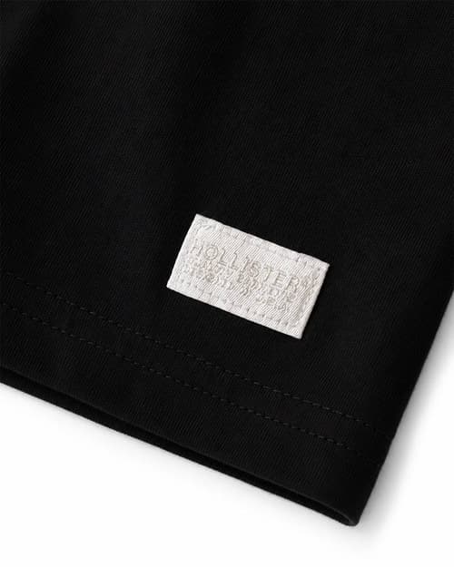 Cooling Hollister Badge Crew T-Shirt - Black