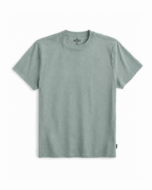 Relaxed Heavyweight  Crew T-Shirt - Olive Green