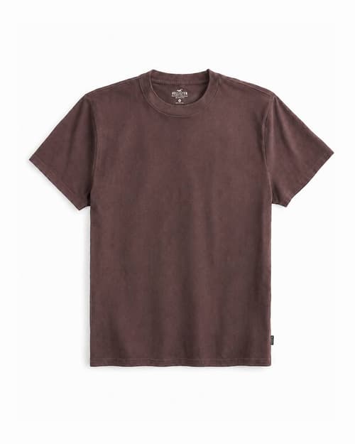  Relaxed Heavyweight  Crew T-Shirt - Brown