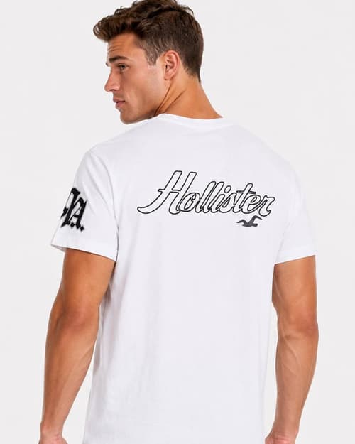 Hollister Graphic cotton Crew T-Shirt 