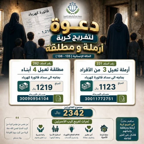 الحالة الإنسانية 135 - 136 - تفريج كربة أرملة و مطلقة -