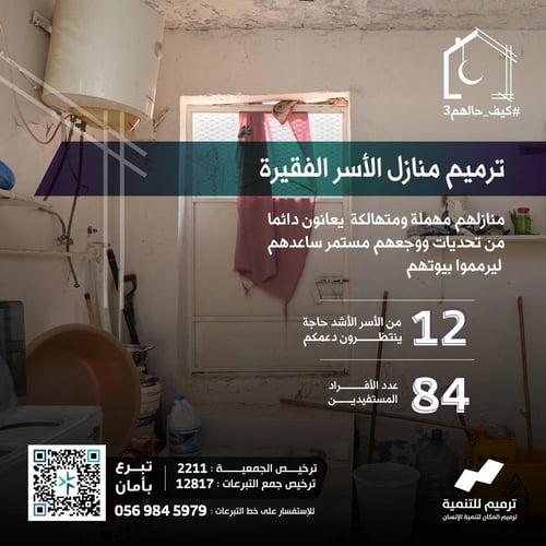 تبرع للأسر المتعففة والفقيرة