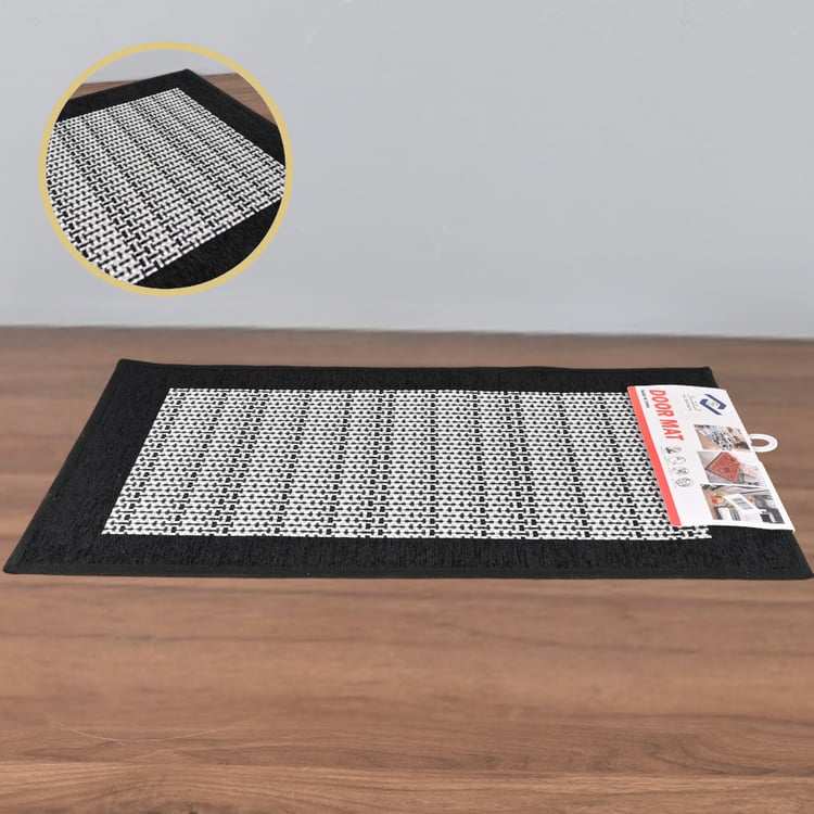 دعاسة أبواب ربل بلاستيك 50×78 سم لون اسود – تصميم قوي مانع للانزلاق