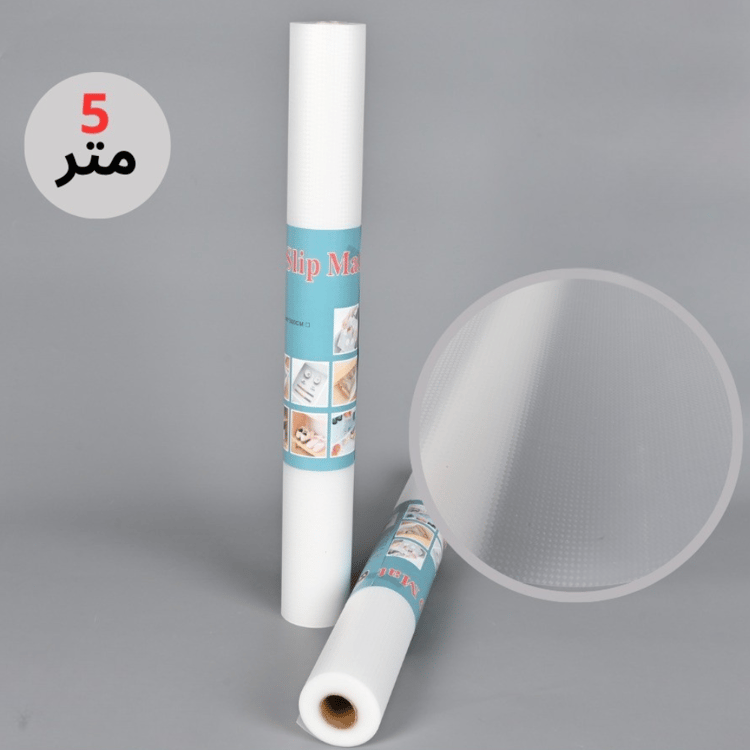 رول بطانة أدراج وخزائن مطبخ 5 متر – شفافة و غير لاصقة و مقاومة للماء ومضادة للانزلاق للثلاجة والحمام والمطبخ
