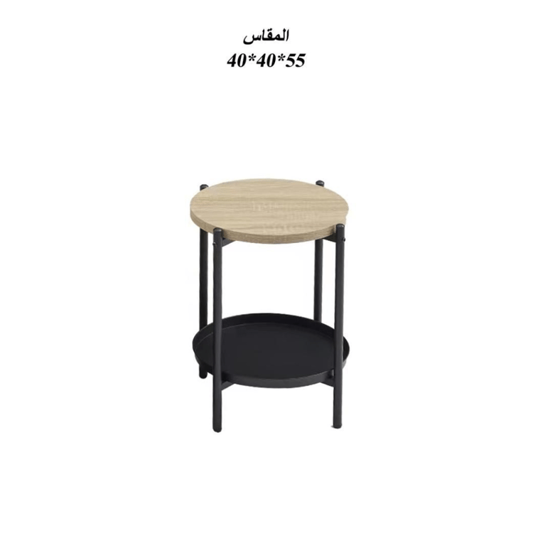طاولة خدمة خشب مع معدن مفرد