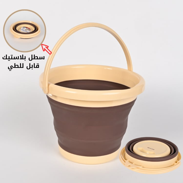 سطل ماء بلاستيك قابل للطي سعة 5 لتر – جالون رحلات وتخييم عملي