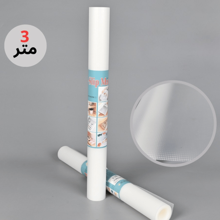 رول بطانة شفافة غير لاصقة 300×45 سم – مقاومة للماء والانزلاق لأدراج المطبخ وخزائن الحمام والثلاجة