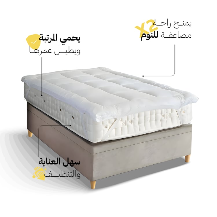 لباد مرتبة بسماكة 14 سم فاخر ومريح 160x200 سم - للراحة القصوى والنوم العميق