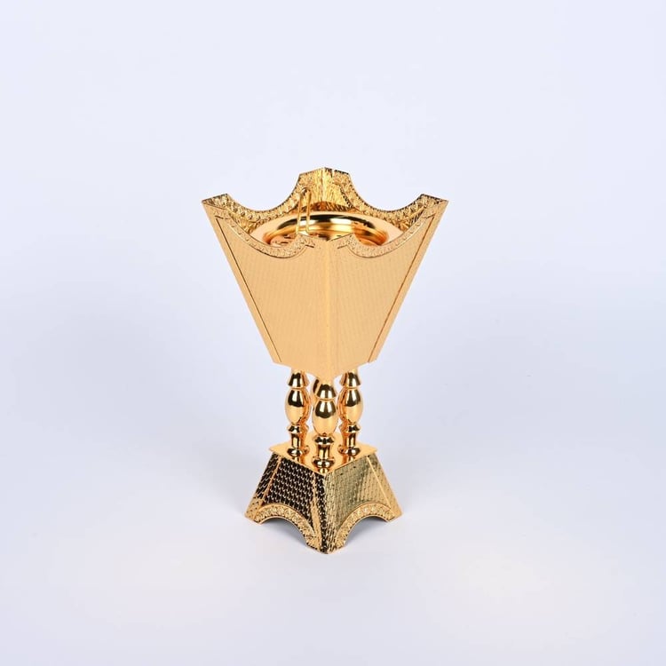 مبخرة استيل ذهبي ذات تصميم فاخر ومقاومة للصدأ 