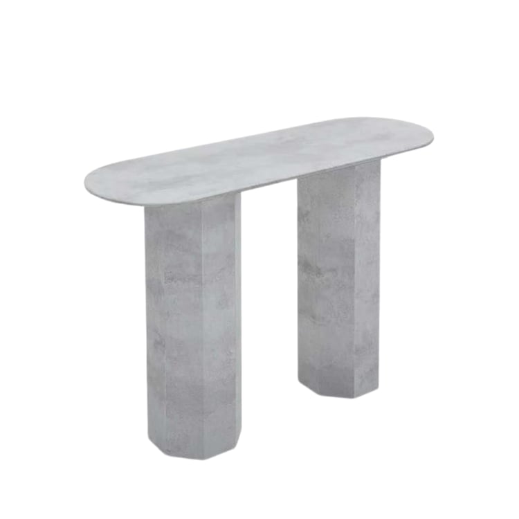 طاولة مدخل رخامية نيرفانا 120×80 سم بلون رمادي فاخر – كونسول بتصميم عصري حديث لديكور المداخل والممرات بلمسة أنيقة وجودة عالية