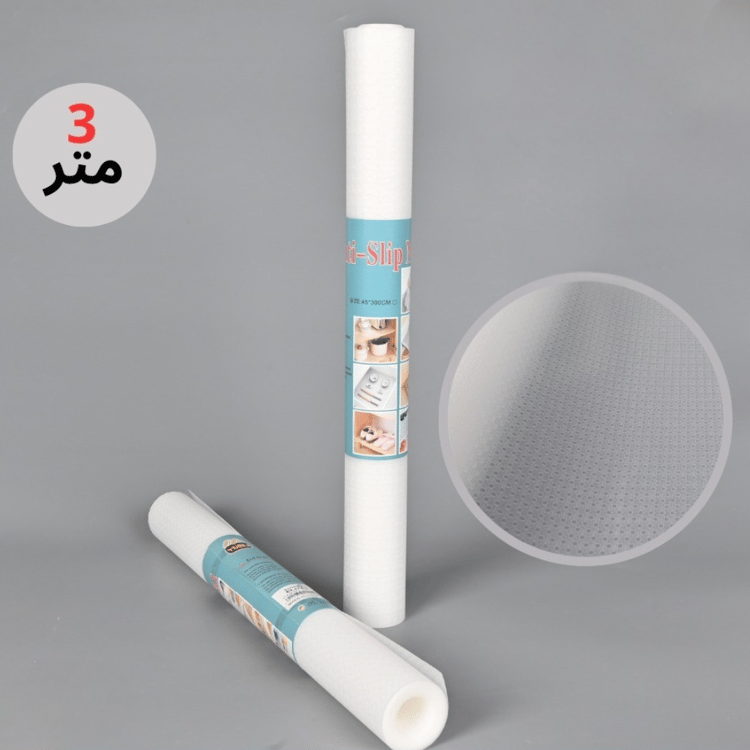 رول بطانة شفافة غير لاصقة 300×45 سم – مقاومة للماء والانزلاق لأدراج المطبخ وخزائن الحمام والثلاجة