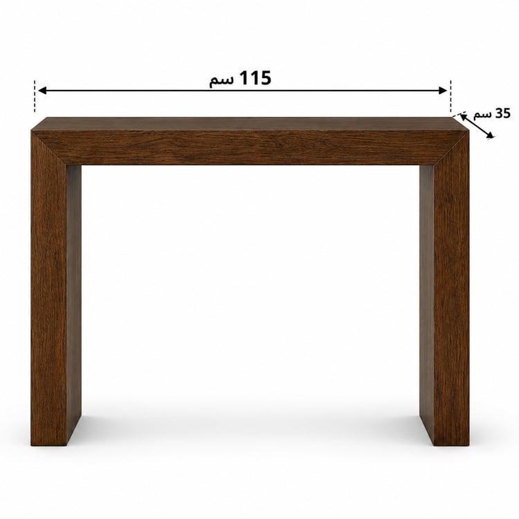 طاولة مدخل رونتار 115×35 سم من خشب السنديان الطبيعي – كونسول مدخل مودرن فاخر بتصميم عصري أنيق، طاولة ديكور متعددة الاستخدامات للمداخل