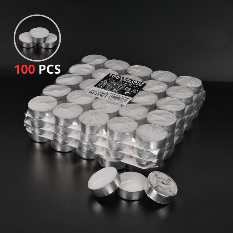 طقم شموع تسخين فاخرة غير معطرة 100 حبة مقاس 3.8 × 1.3 سم – احتراق يدوم 4 ساعات مثالية للديكور المنزلي التسخين الحفلات والمناسبات الخاصة
