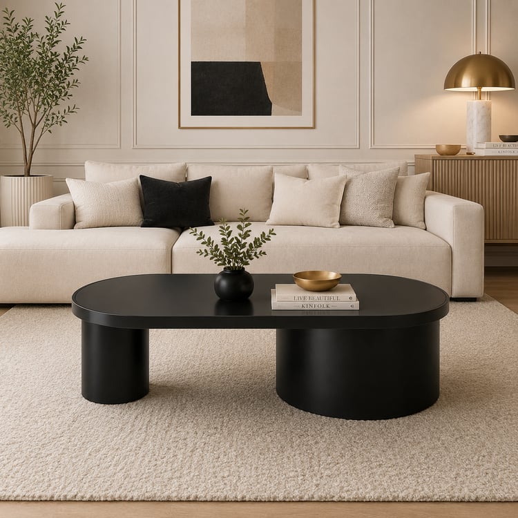 طاولة ضيافة تاليزا الفاخرة 120×60 سم بتصميم مودرن أنيق مع سطح زجاج مراية أسود وهيكل معدني فاخر لغرف المعيشة والمجالس وصالات الاستقبال العصرية